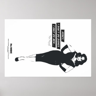 Affiches Honey, I don't do dishes, I only do men