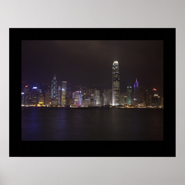 Affiches Hong Kong la nuit (Devant)
