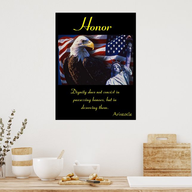 Affiches Honneur rugit avec une force farouche inégalée (Cuisine)