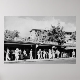 Affiches Honolulu, HA - Vue de l'Honolulu