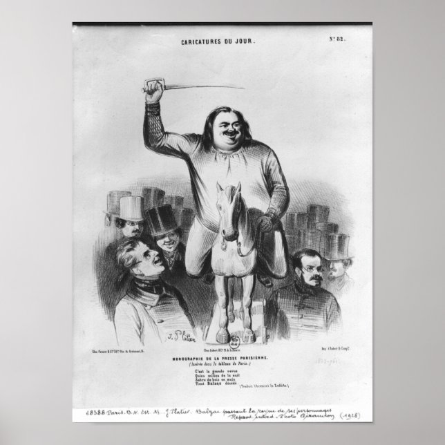 Affiches Honore de Balzac (Devant)