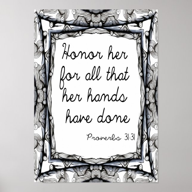 Affiches Honore-la pour tout ce que ses mains ont fait (Devant)
