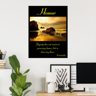 Affiches Honorer Stirs au milieu du rythme intemporel du pa