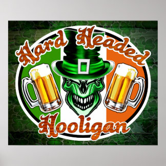 Affiches Hooligan irlandais : Hooligan à tête dure 1