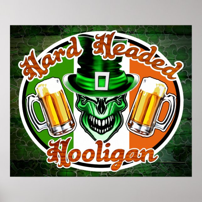 Affiches Hooligan irlandais : Hooligan à tête dure 1 (Devant)