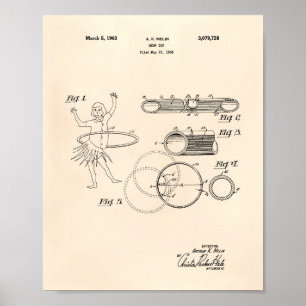 Affiches Hoop Toy 1963 Brevet Art Vieux Poivre