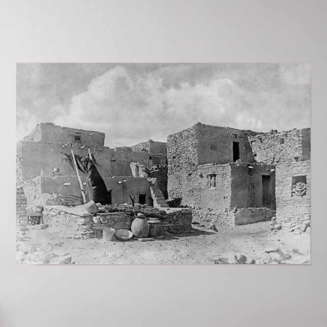 Affiches Hopi (Moqui) Indiens Snake Kiva Oraibi Pueblo (Devant)