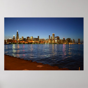 Affiches Horizon de Chicago la nuit