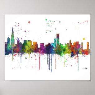 AFFICHES HORIZON DE CHICAGO, L'ILLINOIS