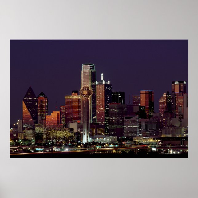 Affiches Horizon de Dallas la nuit (Devant)