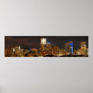 Affiches Horizon de Denver par nuit