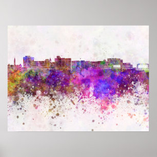 Affiches Horizon de Duluth à l'arrière-plan d'aquarelle