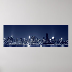 Affiches Horizon de Manhattan et les tours des lumières