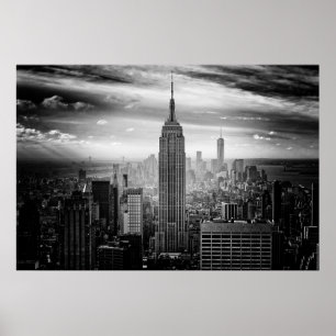 Affiches Horizon de New York City noir et blanc