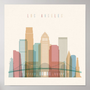 Affiches Horizon de ville de Los Angeles, la Californie  