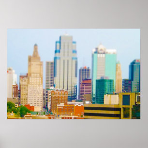 Affiches Horizon du centre de Kansas City de High Rise de