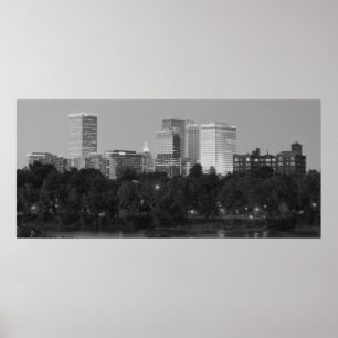 Affiches Horizon noir et blanc de Tulsa