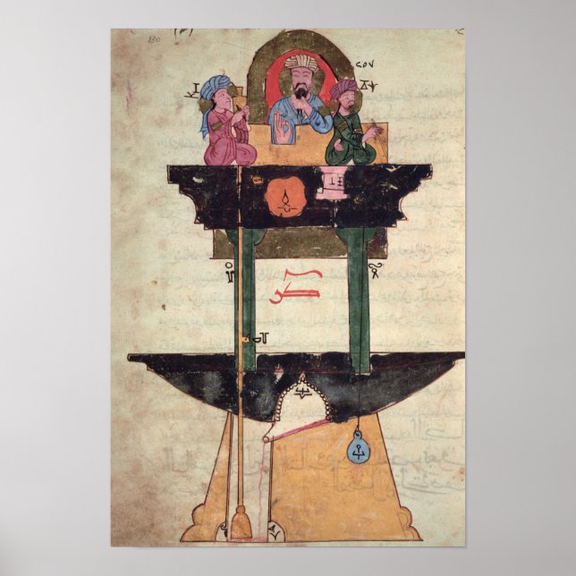 Affiches Horloge à eau avec figures automatisées (Devant)
