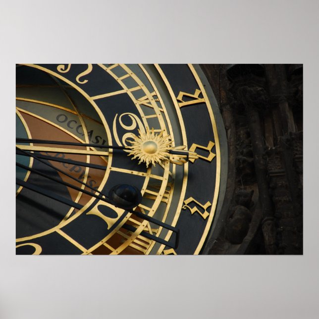 Affiches Horloge astronomique à Prague, République tchèque (Devant)
