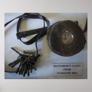 Affiches Horloge et clés du gardien du corps