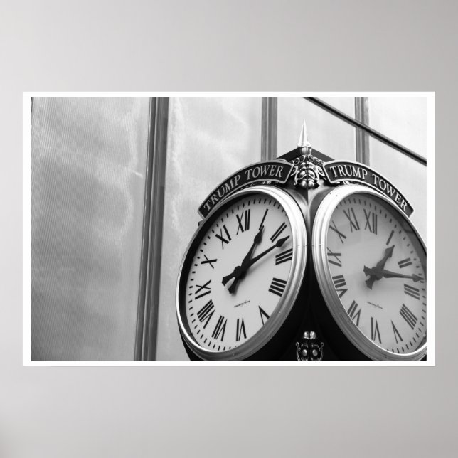 Affiches Horloge Trump - NYC (Devant)