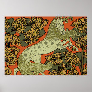 Affiches Horse Arts médiévaux Artisanat Art Nouveau