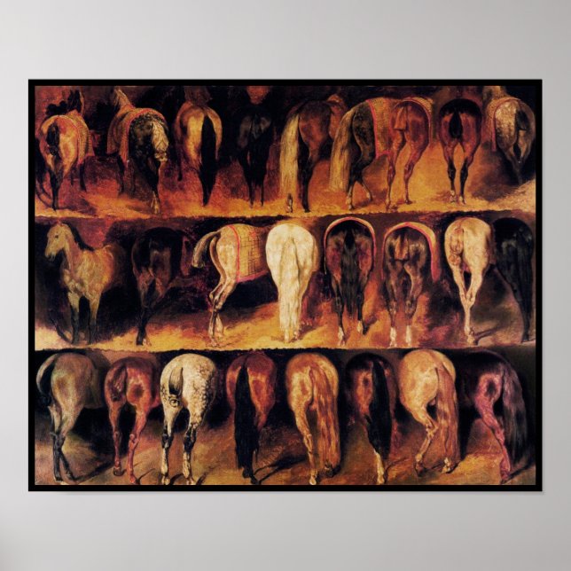 Affiches Horses' Hindquarters (Devant)