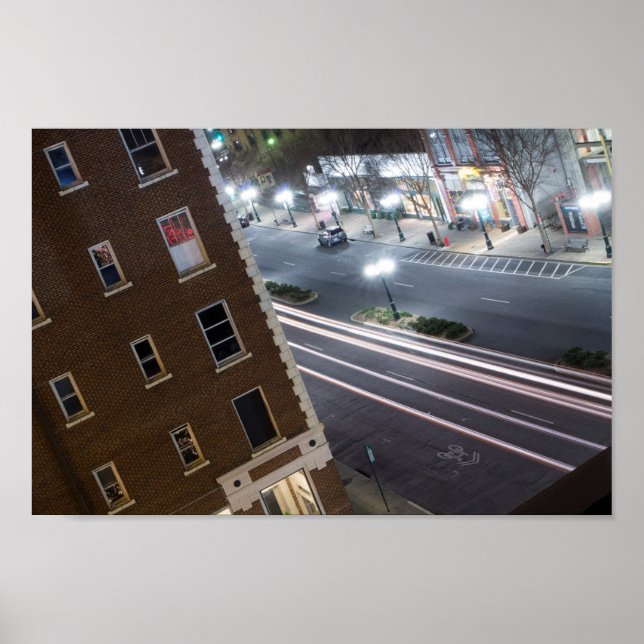 Affiches Hot Springs, Arkansas la nuit (Devant)