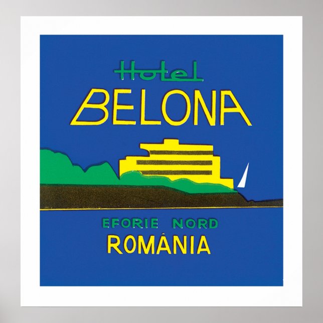 Affiches Hotel Belona Roumanie (Devant)
