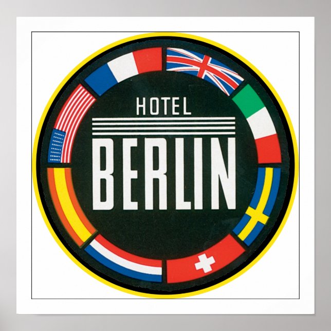 Affiches Hotel Berlin Étiquette bagage (Devant)