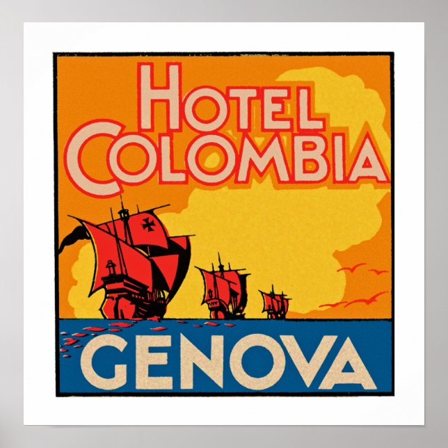 Affiches Hotel Colombia Genova (Devant)