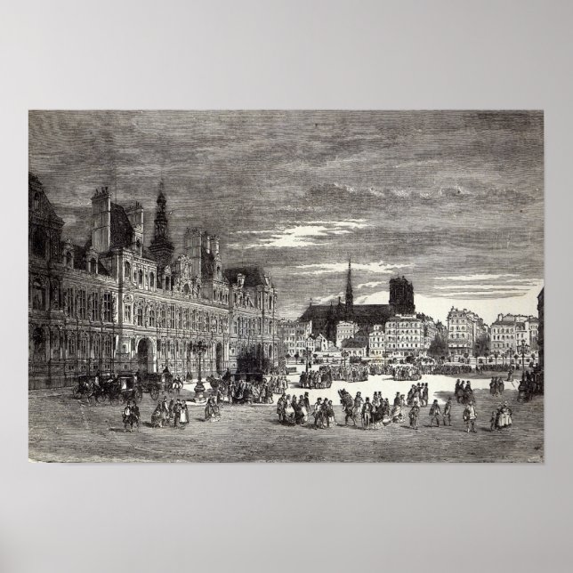 Affiches Hôtel de Ville, Paris, 1847 (Devant)
