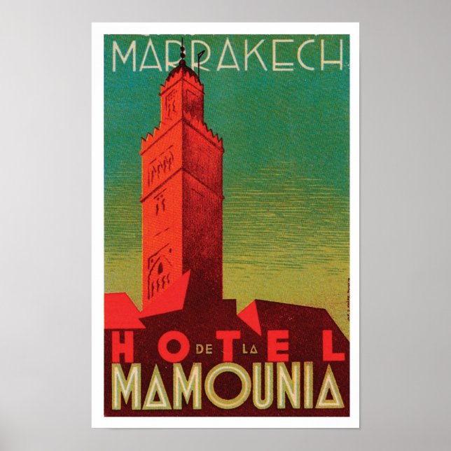 Affiches Hotel Mamounia Marrakech (Devant)