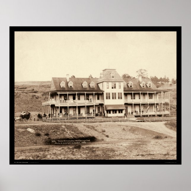 Affiches Hotel Minnekahta in Hot Springs SD 1889 (Devant)