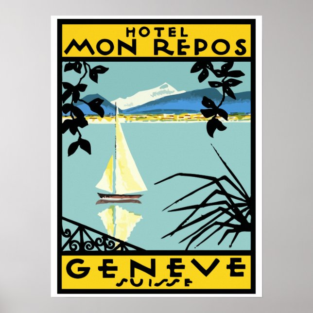 Affiches Hôtel Mon Repos (Genève - Suisse) (Devant)