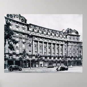 Affiches Hôtel vintage Londres de Waldorf