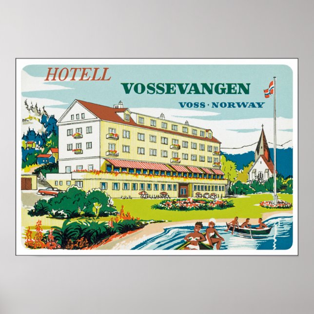 Affiches Hotel Vossevangen Norvège (Devant)