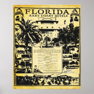 Affiches Hôtels vintage Florida East Coast Imprimer
