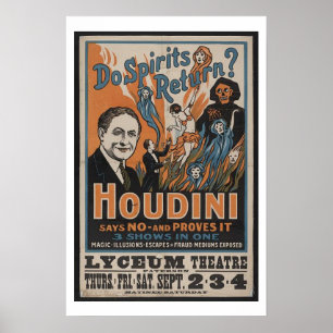 Affiches Houdini - Est-ce que les esprits reviennent ? Affi