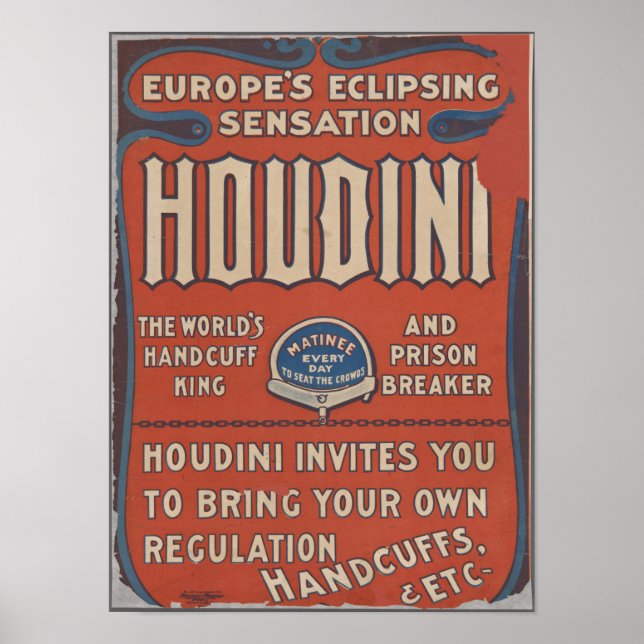 Affiches Houdini excitant (Devant)