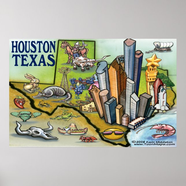 Affiches Houston Texas (Devant)