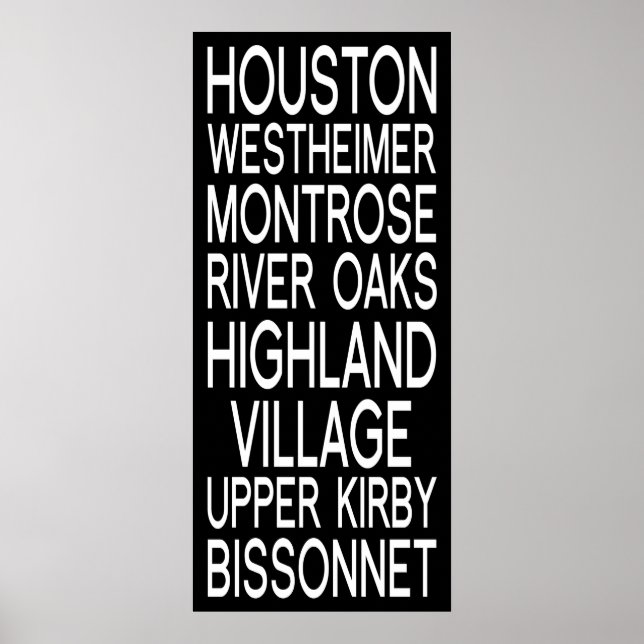 Affiches Houston | Typography (Devant)