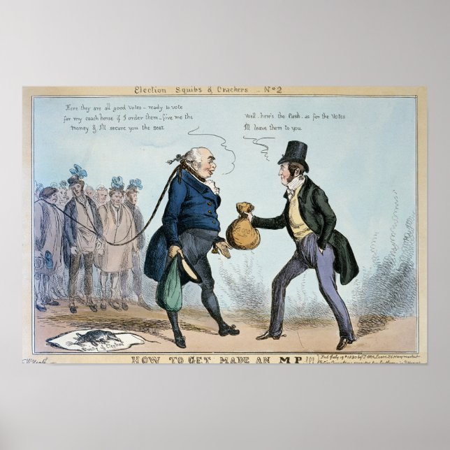 Affiches How to get made an MP, 19th July 1830 (Devant)