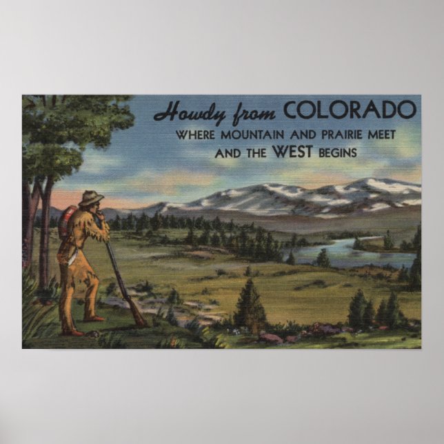 Affiches Howdy (Scène des montagnes et des prairies) (Devant)