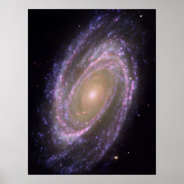 Affiches Hubble - Galex - Spitzer Composite Image de M81 (Devant)