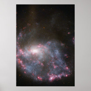 Affiches Hubble voit une galaxie frapper un Bull-l'oeil