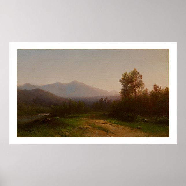 Affiches Hudson River Landscape, c.1860-5 (huile sur toile) (Devant)