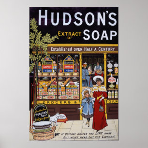 Affiches Hudson's Soap 1895