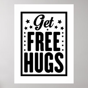 Affiches Hug Day - Fun Retro Publicité