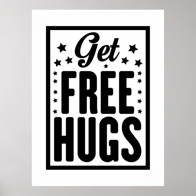 Affiches Hug Day - Fun Retro Publicité (Devant)